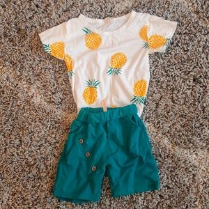 Pineapple Shirt & Shorts Set